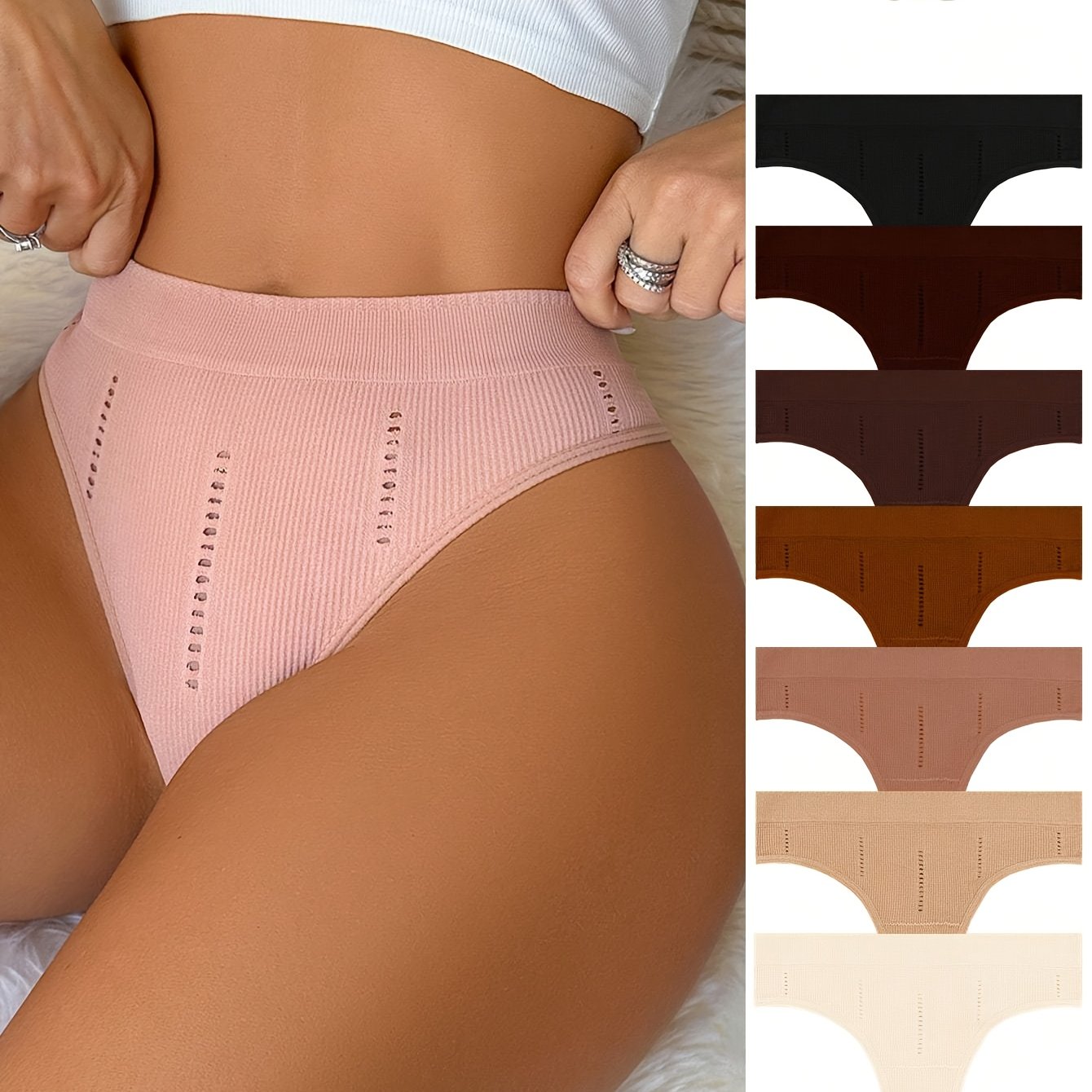 7-Pack Seamless Thong Set – Ultra-Comfort Fit