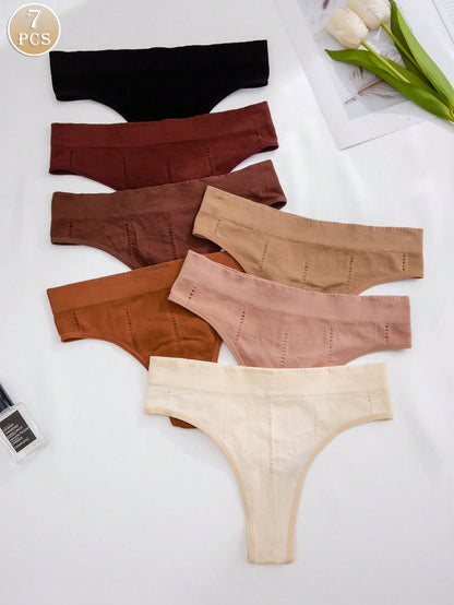 7-Pack Seamless Thong Set – Ultra-Comfort Fit